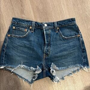 501 Levi Denim Short - dark wash